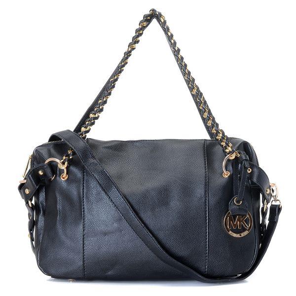 michael kors tristan medium satchel svart skinn Stil Butikken hbhn9